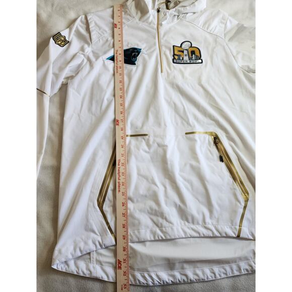 Nike NFL On-Field Apparel Carolina Panthers Super Bowl 50 Sideline Jacket Large - Picture 10 of 11